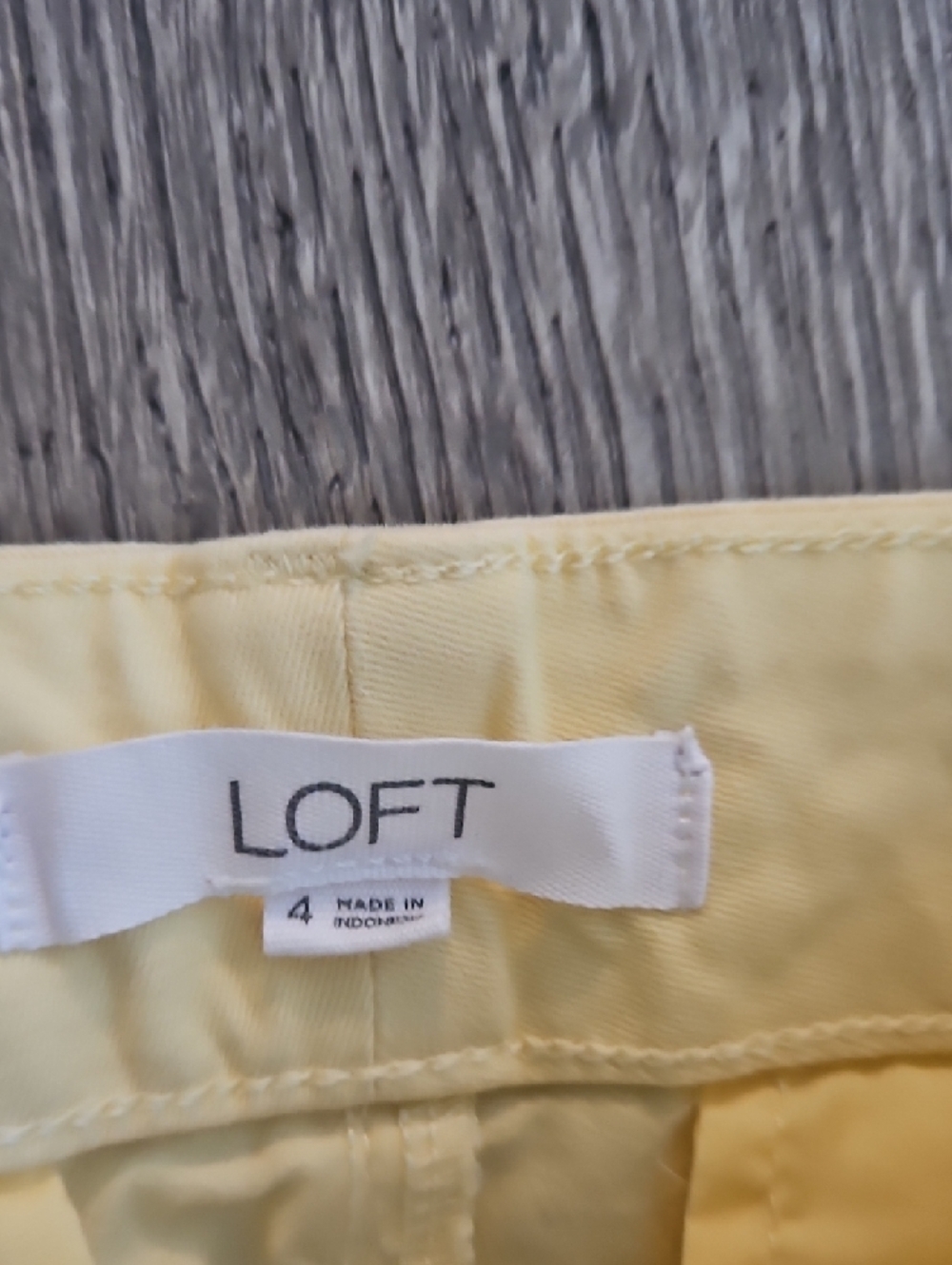 LOFT Women's Pale Yellow Chino Pants - Picture 3 of 5
